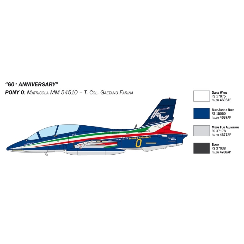 ITALERI Aereo Aermacchi MB-339 60th P.A.N. anniversary 1/72 (3) - [IT1461]