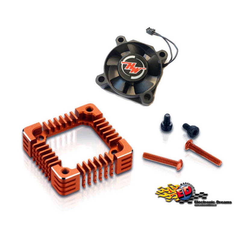 Hobbywing Ventola 30x30 con adattatore in alluminio ORANGE x XR10 Pro G2  30850305 - [HW30850305]